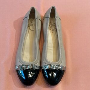 New AGL Leather Flat Shoes. Size EU 39.5/US 9.